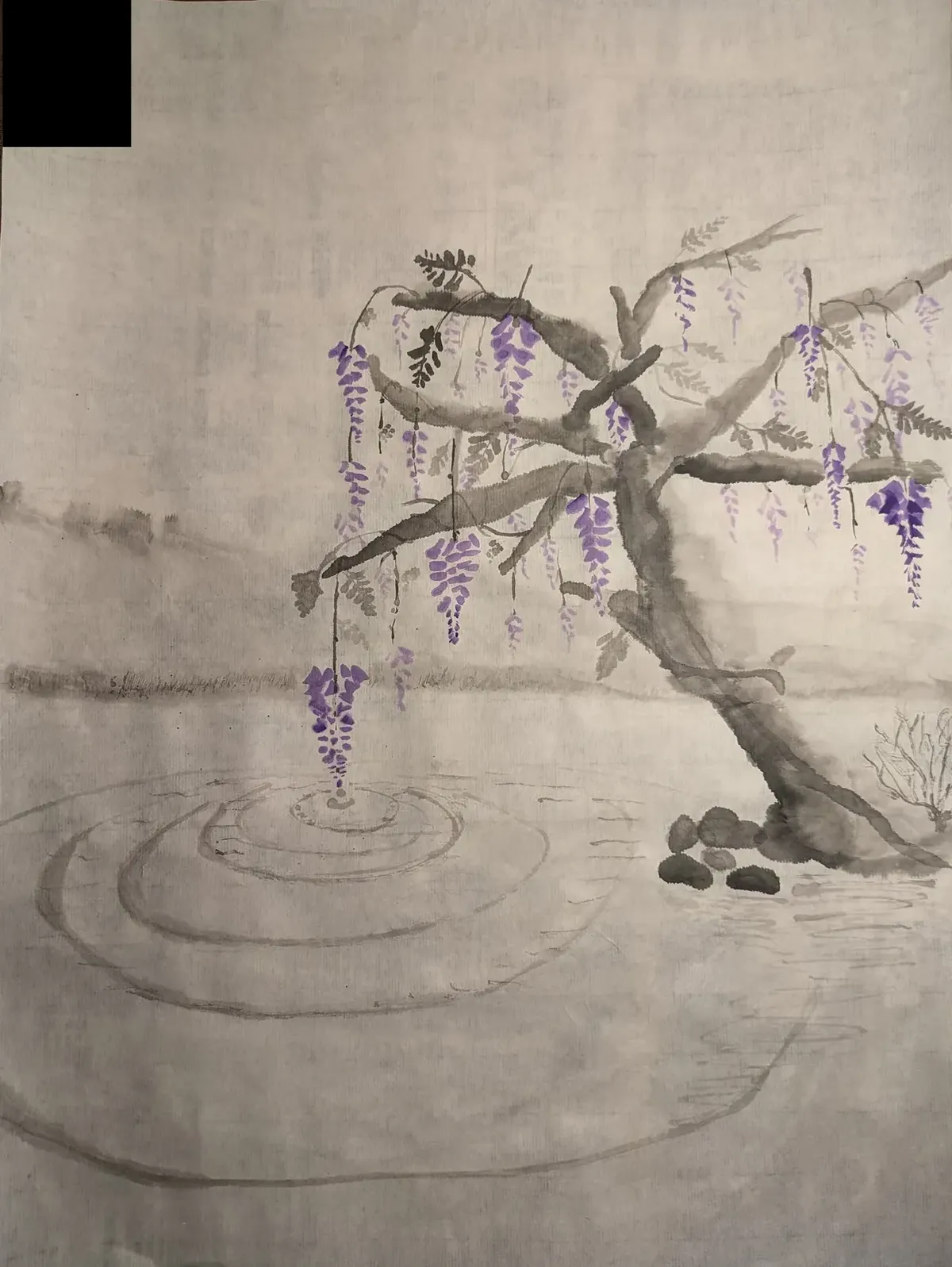 wisteria lake painting