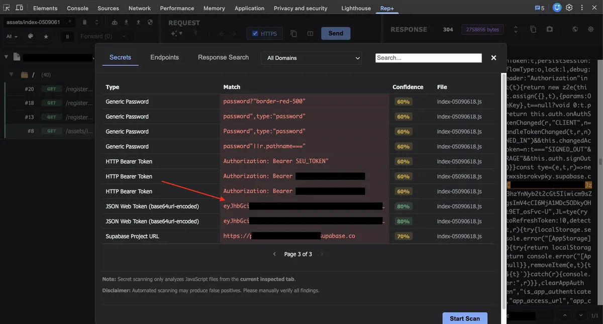rep+ flagging a JWT token