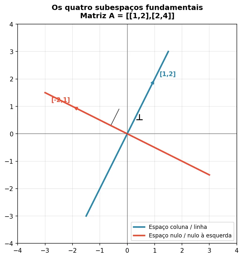 Os quatro subespaços fundamentais
