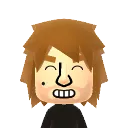 Nintendo Mii avatar of a guy with white skin and longer brown hair smiling