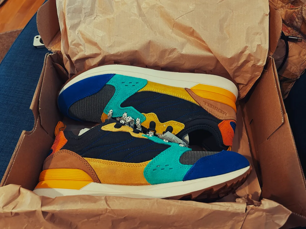 Merrell Alpine 83 Recraft shoes in box