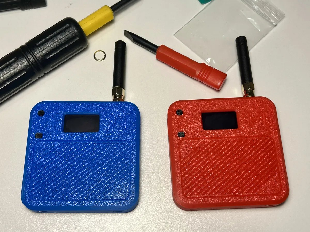 Two Heltec v3 nodes in cases