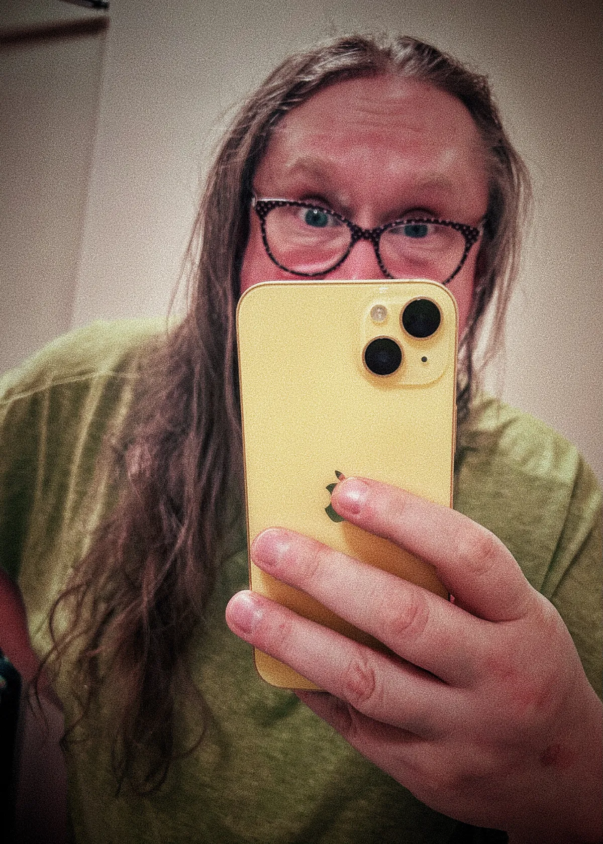 A photograph of me with long hair