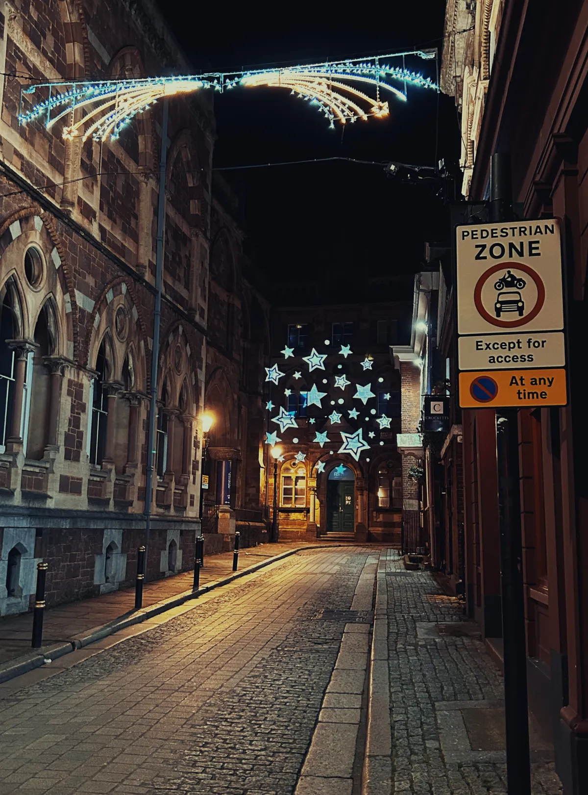 Projected lights in Exeter