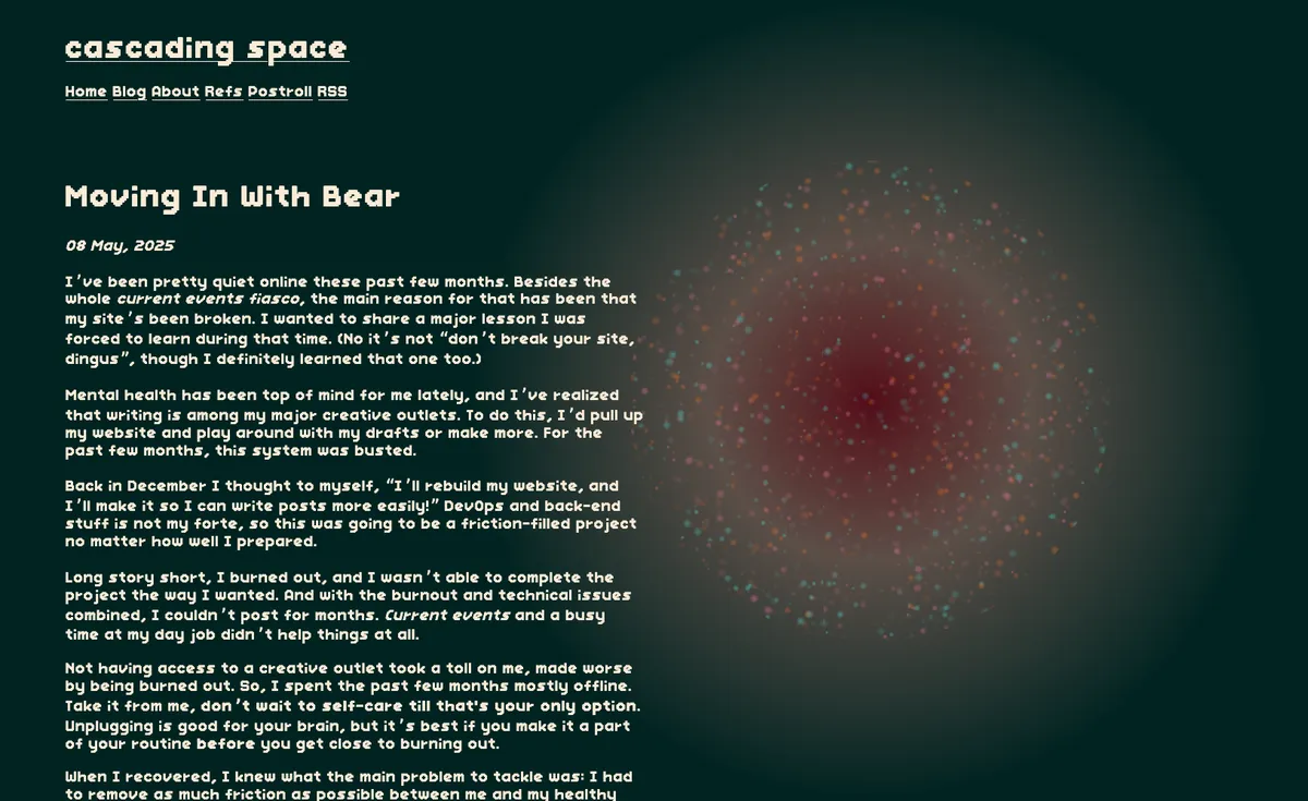 Post page, desktop size