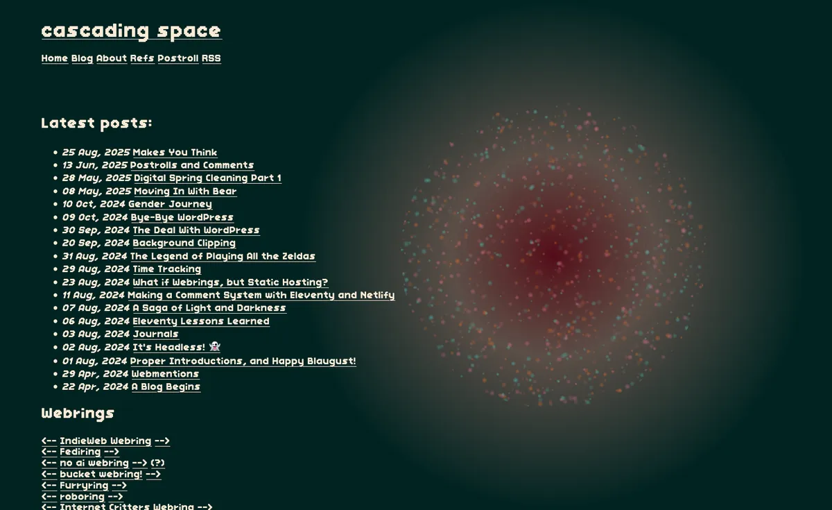 Home page, desktop size