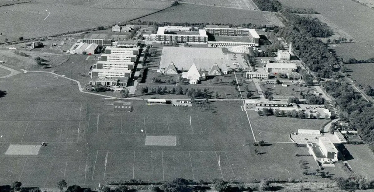 An aerial view of the Army Apprentices College Harrogate circa 1970