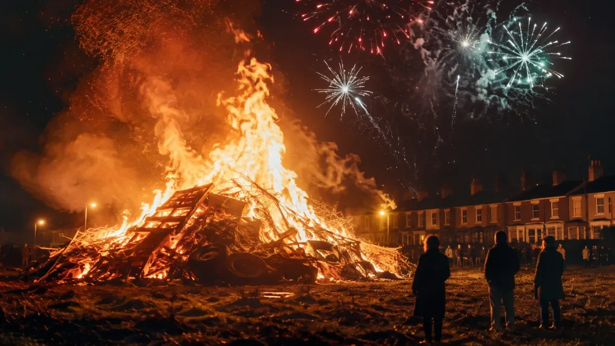 AI generated image of a bonfire