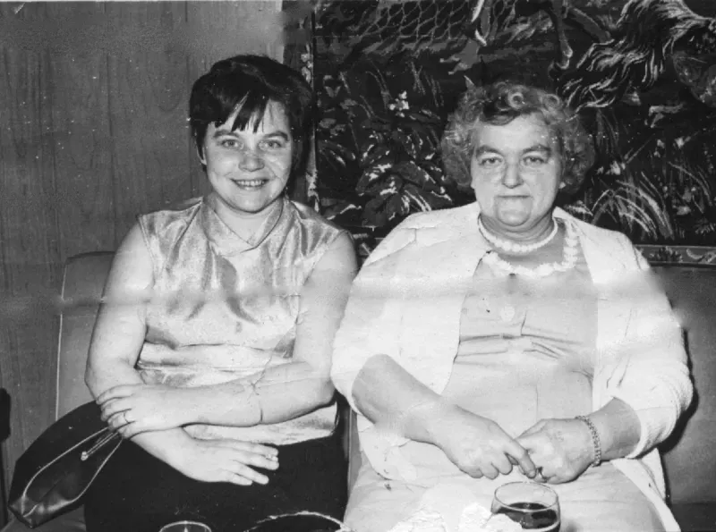 Mother and Grandmother sitting a pub around 1973