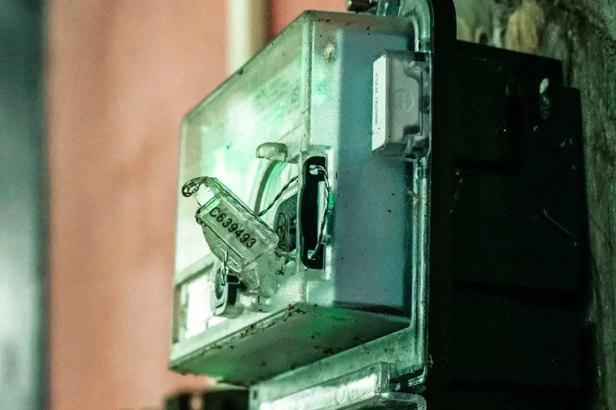 A photo of an old electricity meter