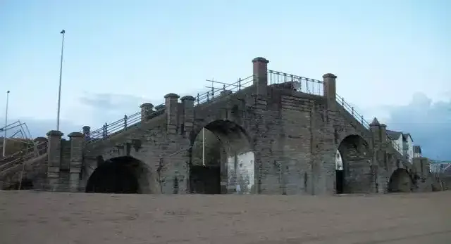 The footbridge to the Swansea Bay to the area of beach known as the Slip.