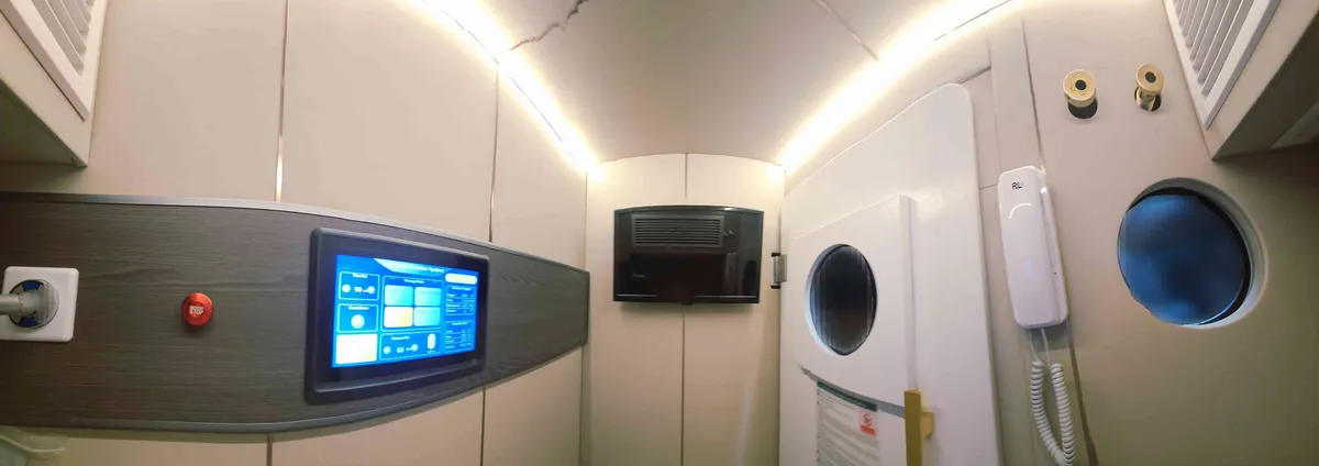 Inside my hyperbaric chamber