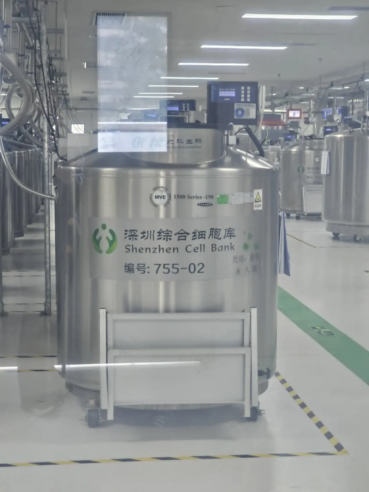 Cryogenic storage at Shenzhen Cell Bank