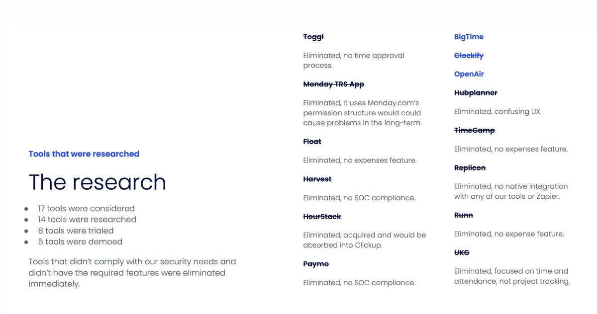 Procurement Funnel 17 to 1