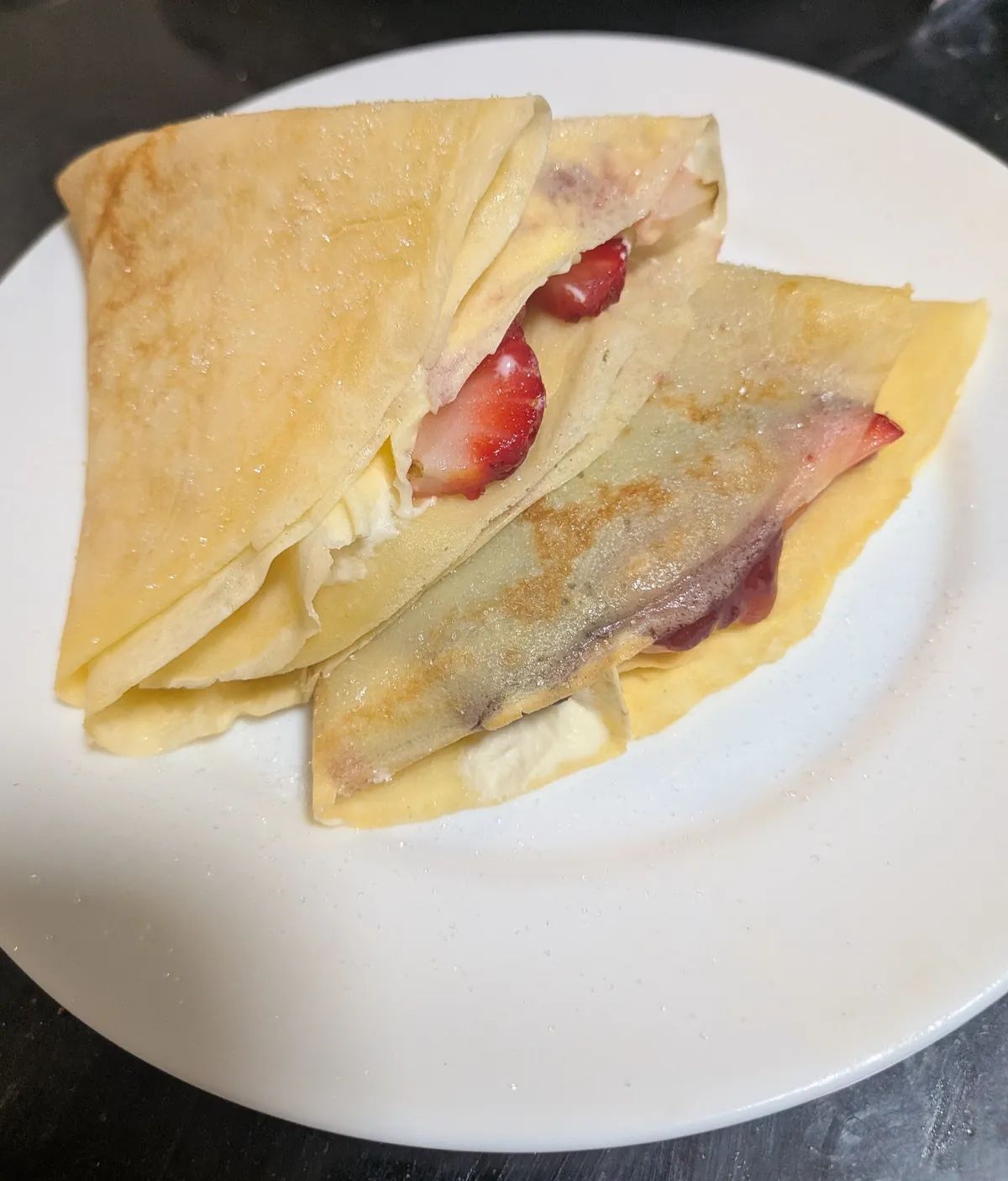 Strawberry and Cream Crepes