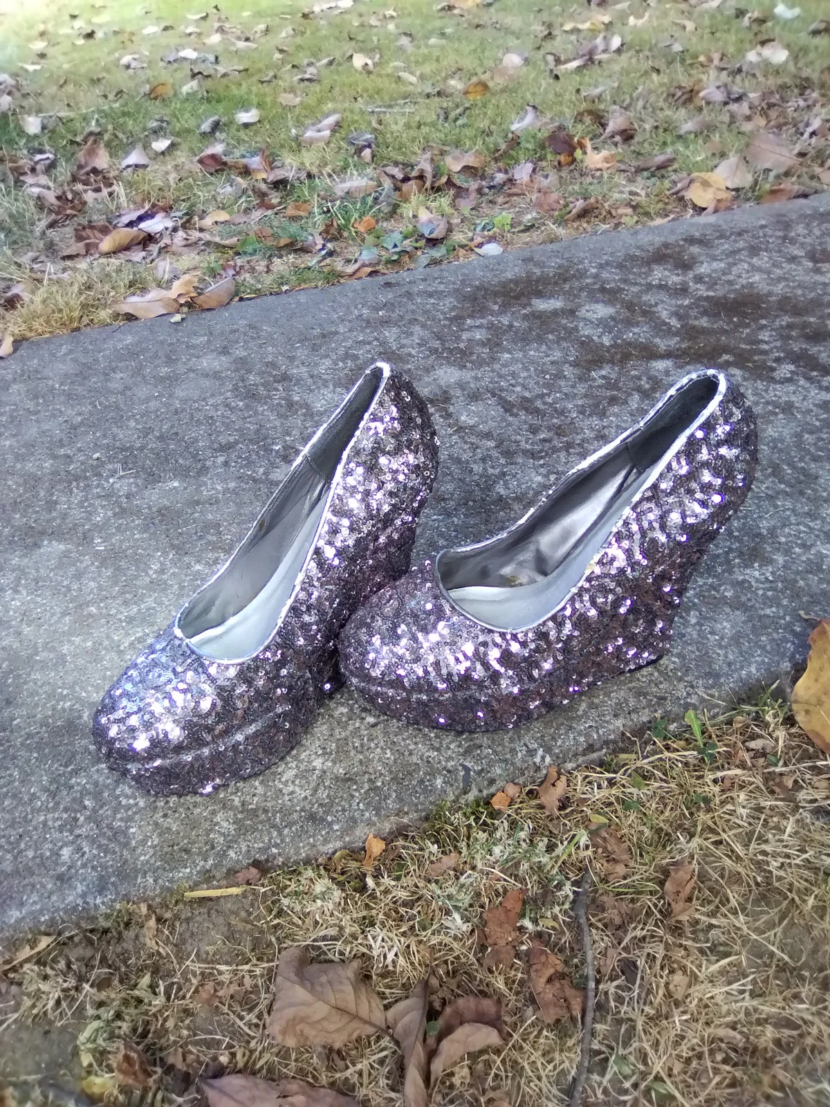 sequined shoes