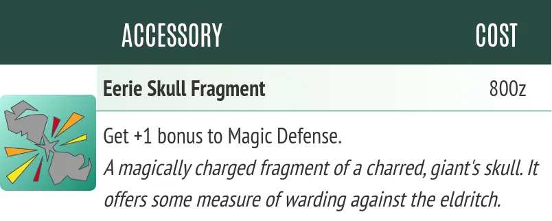 Accessory - Eerie Skull Fragment