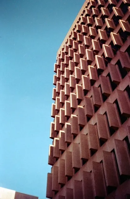 Film photo of University of South Carolina Welsh Humanities Building