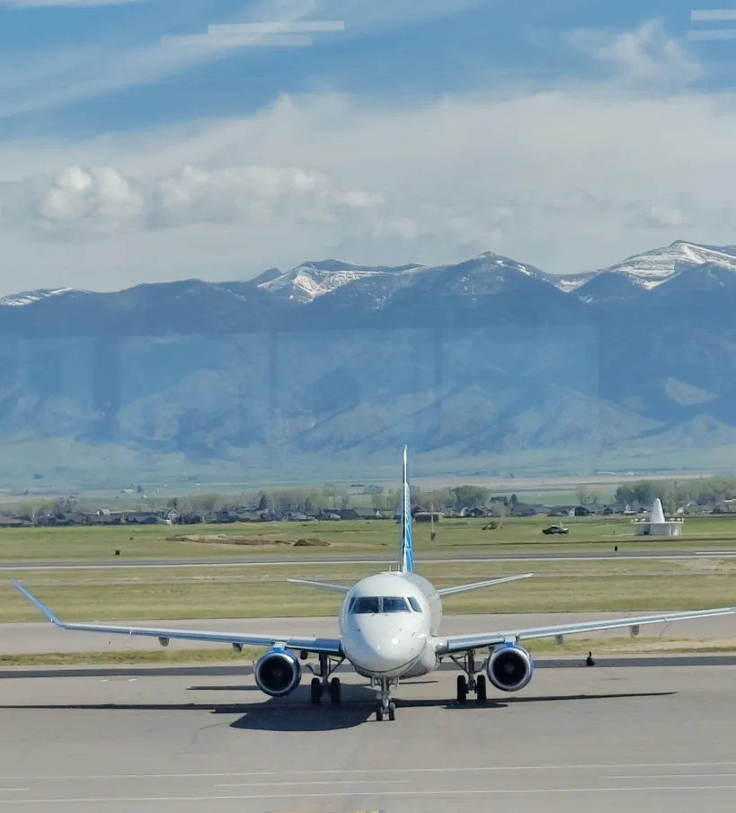 Taking off from Bozeman