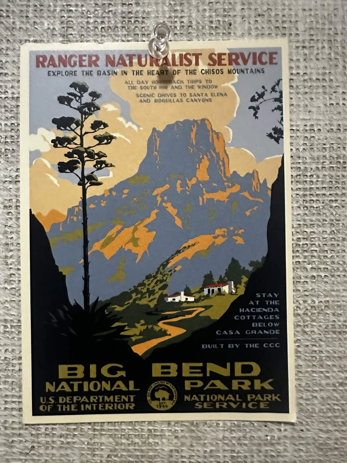 Big Bend WPA postcard