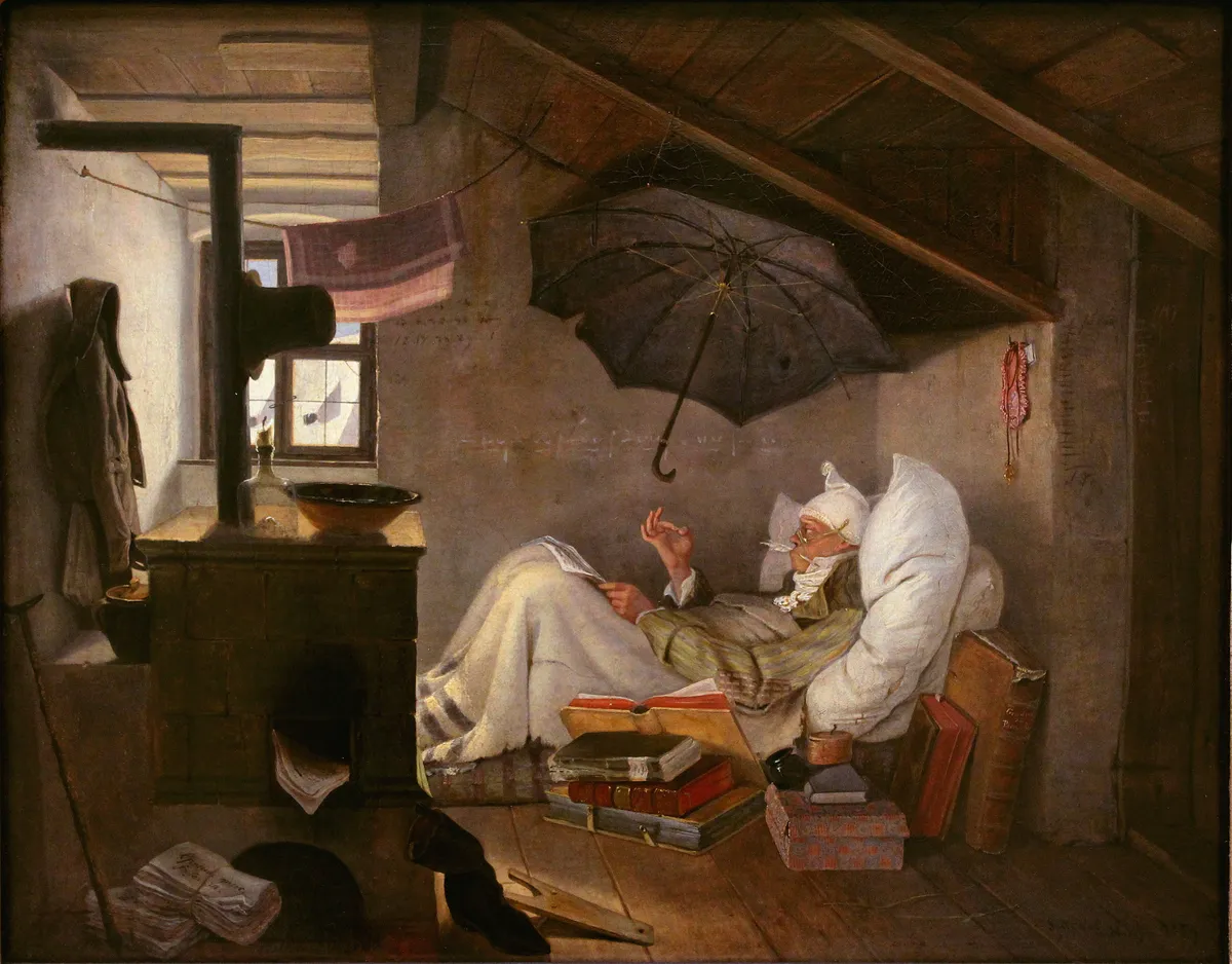 The Poor Poet, painted by Carl Spitzweg in 1839.