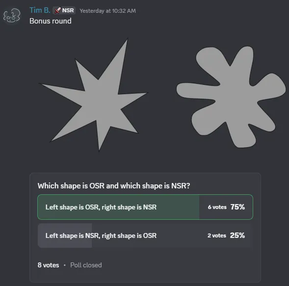 A screenshot from Discord labeled