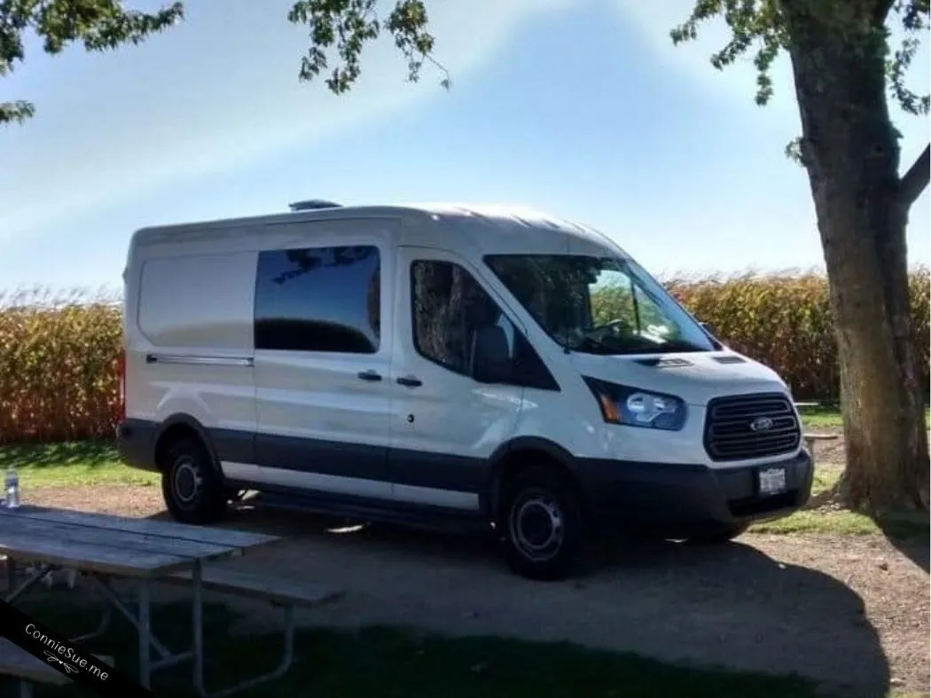 Bella on day 1 of van life