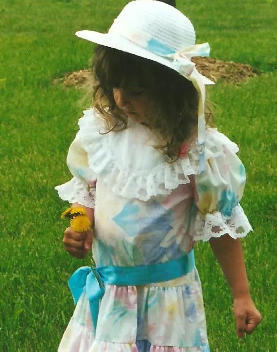 Nikki Picking Dandelions