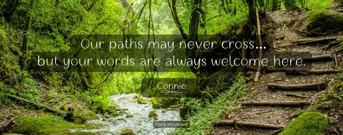 Your words are always welcome here 4-26