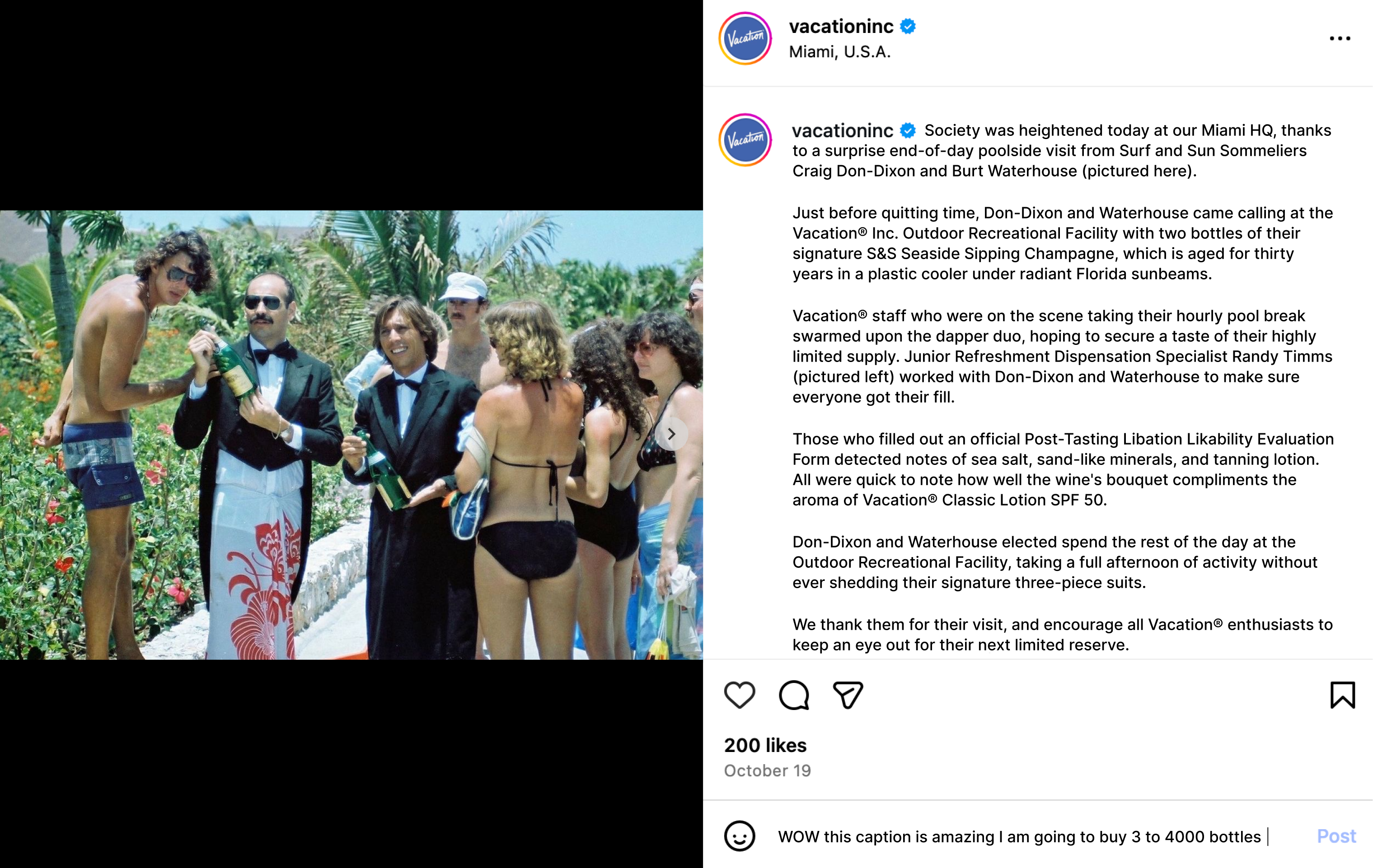 Vacation Social Post