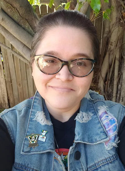 a selfie of me in my Mighty Ducks 'battle vest'