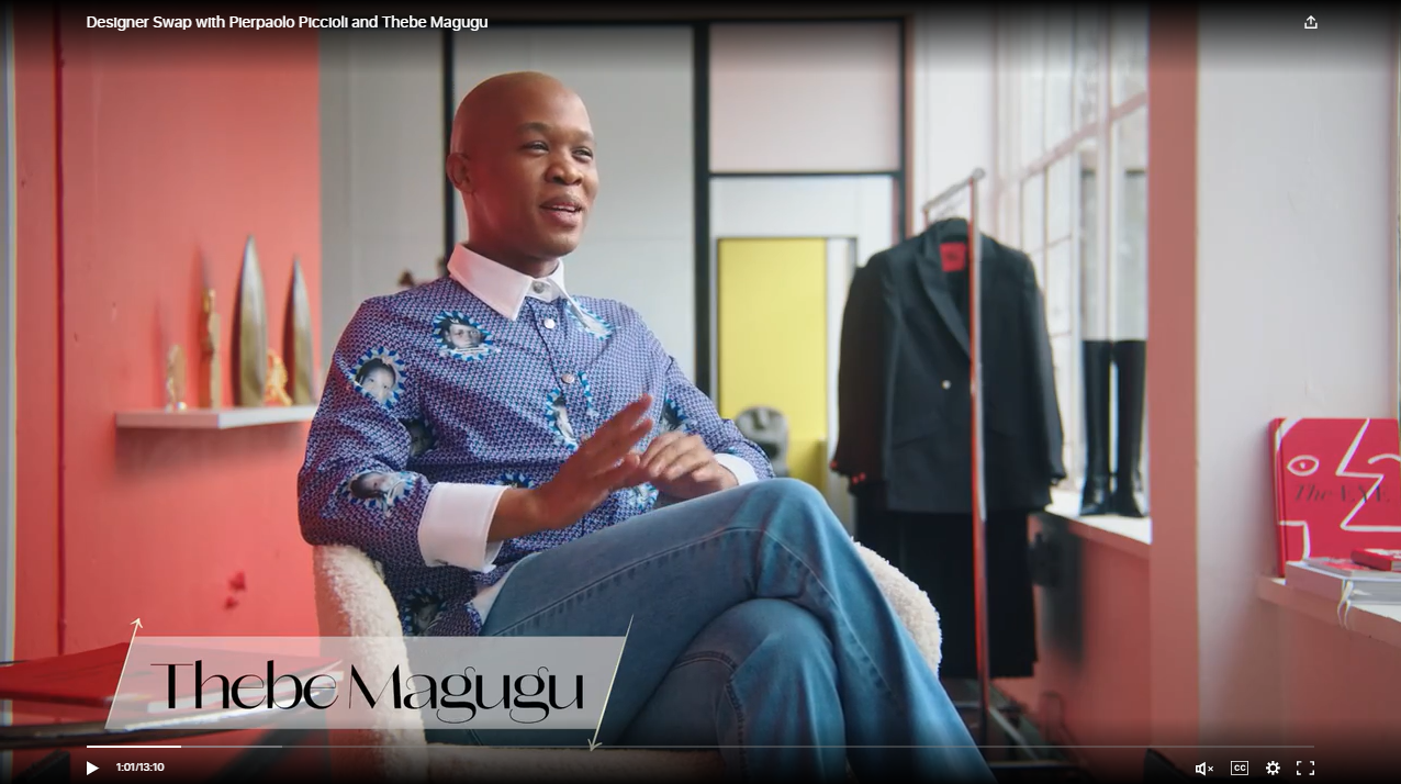 Collaboration entre Thebe Magugu et Pierpaolo Piccioli, 2022