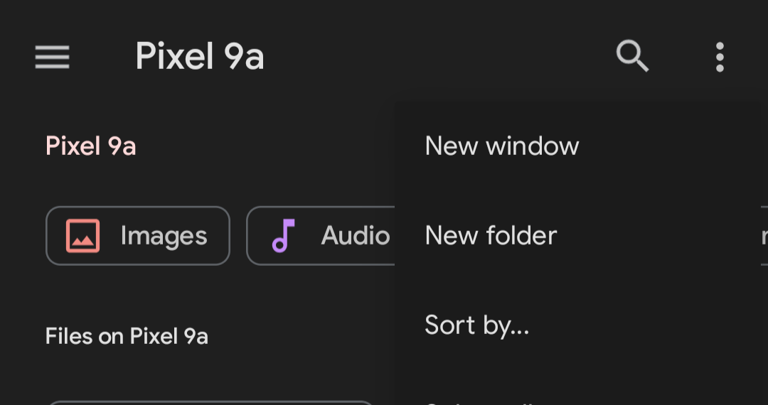Files New Window Dialogue