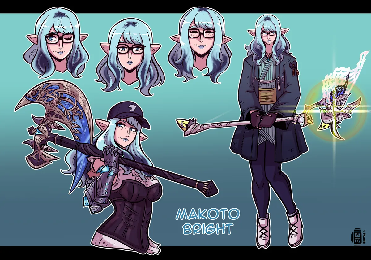 Commission_Character_Sheet_FFXIV_WoL_Makoto-1