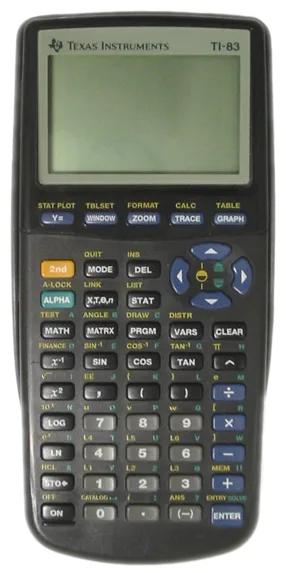 An image of the TI-83+ graphical calculator