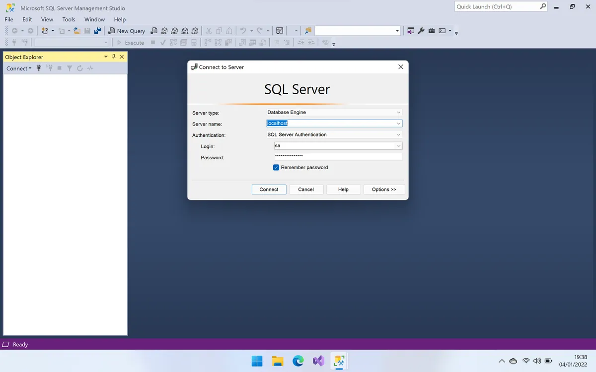 SSMS Login Screen @ 2x