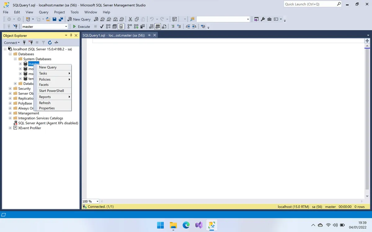 SSMS Context Menu @ 2x