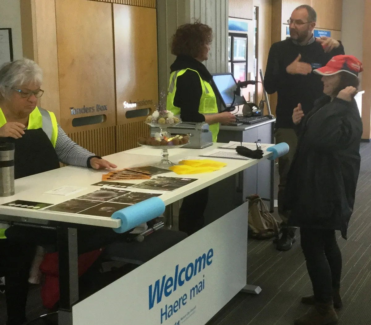 Nelson deafblind network members with Nelson City Council staff.