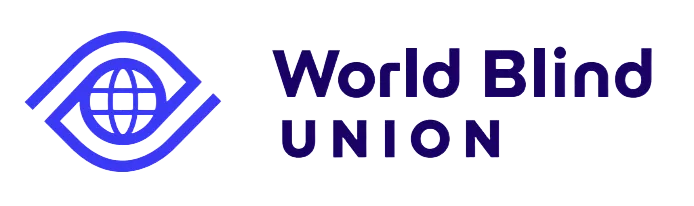 World Blind Union's new logo. Description below.