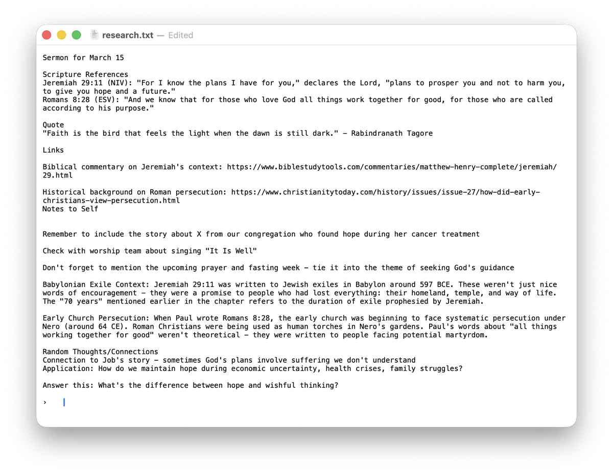 Research.txt in TextEdit on Mac