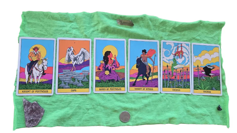 photo of a tarot spread
