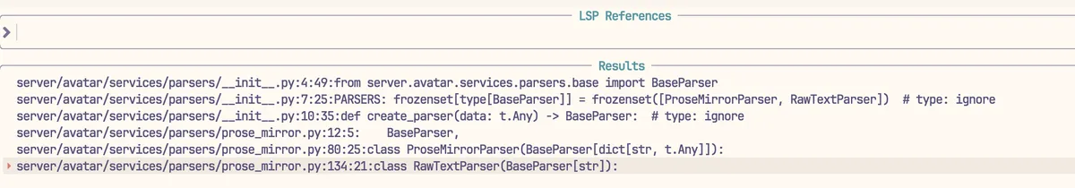 LSP References