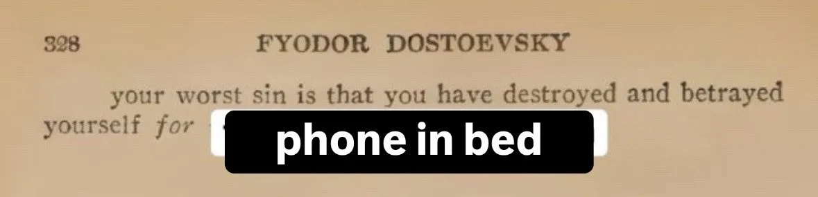 dostoevsky phone meme