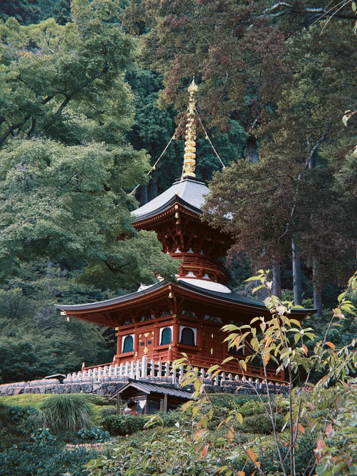 photo of a pagoda in a temple in kyoto