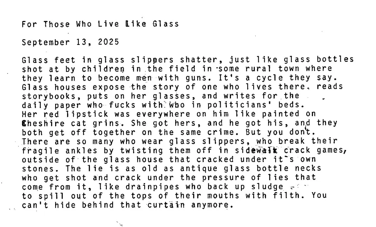For those who live like glass