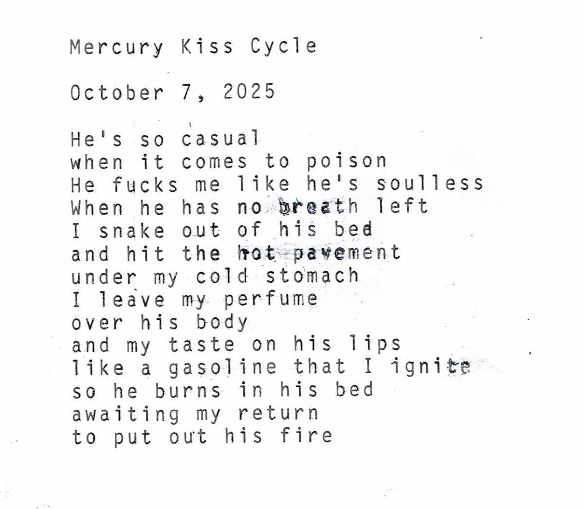 mercury kiss cycle