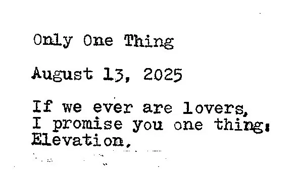one thing