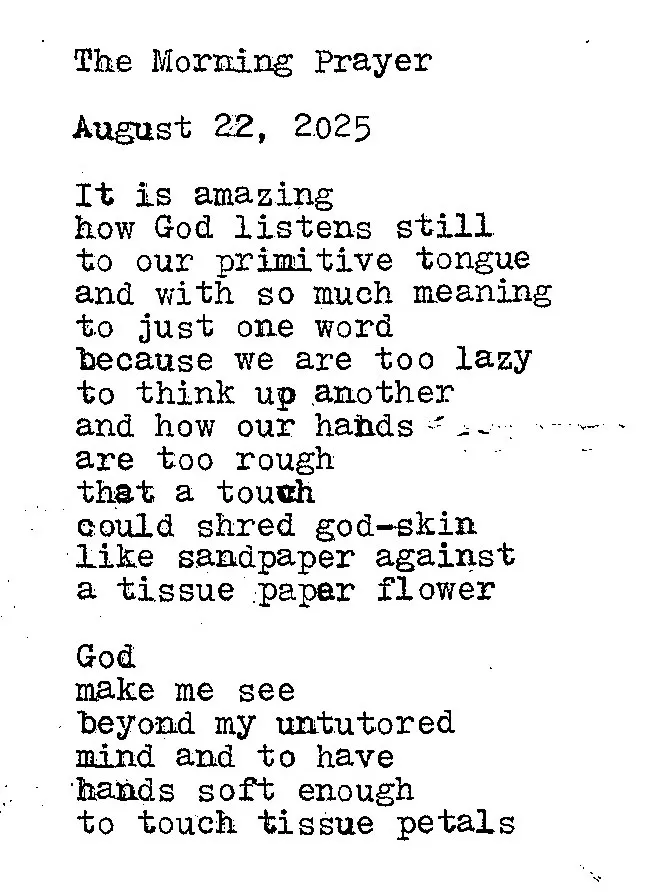 The morning prayer