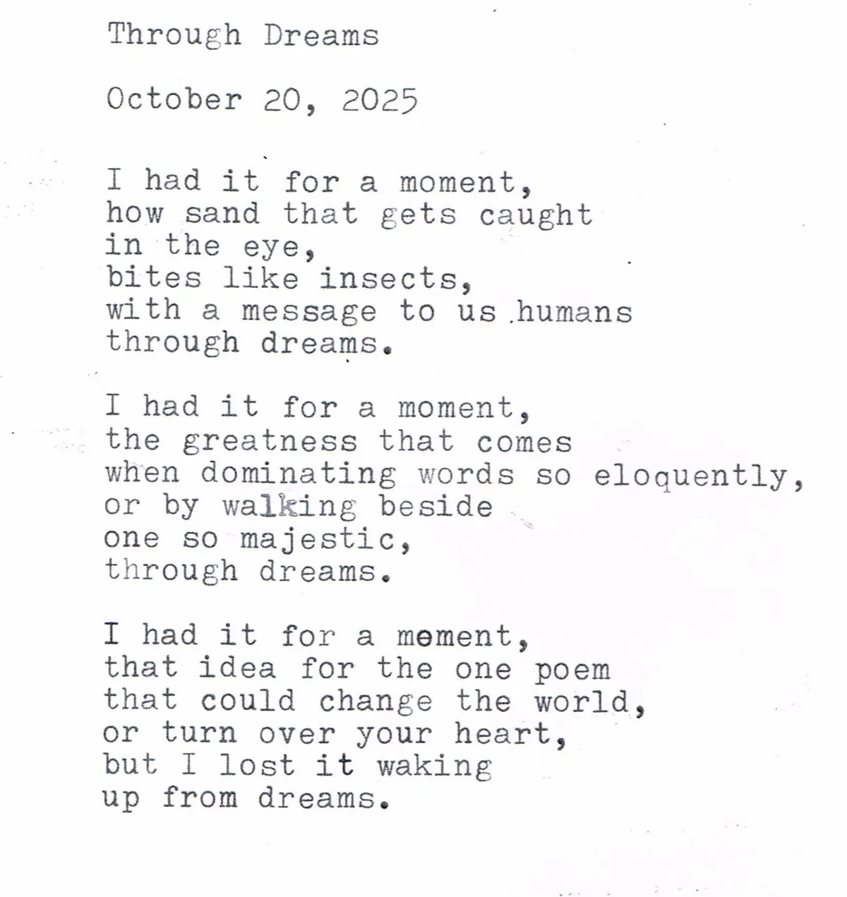 through dreams
