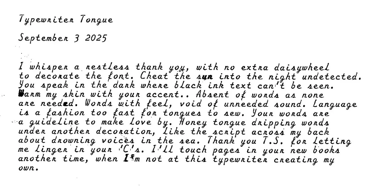 typewriter tongue